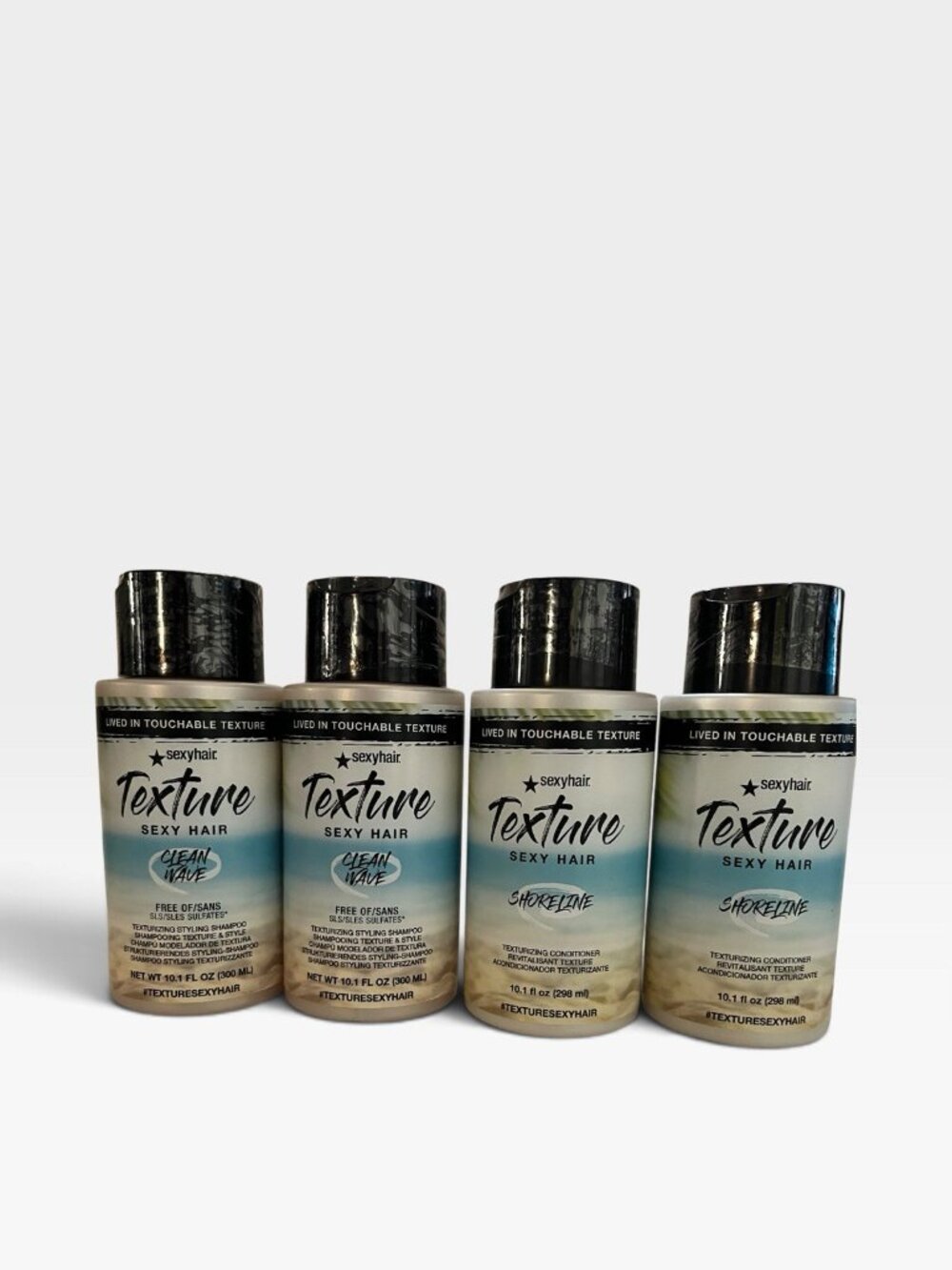 Sexy Hair Concepts Clean Wave Texturizing Styling (2 Shampoo & 2 Conditioner )